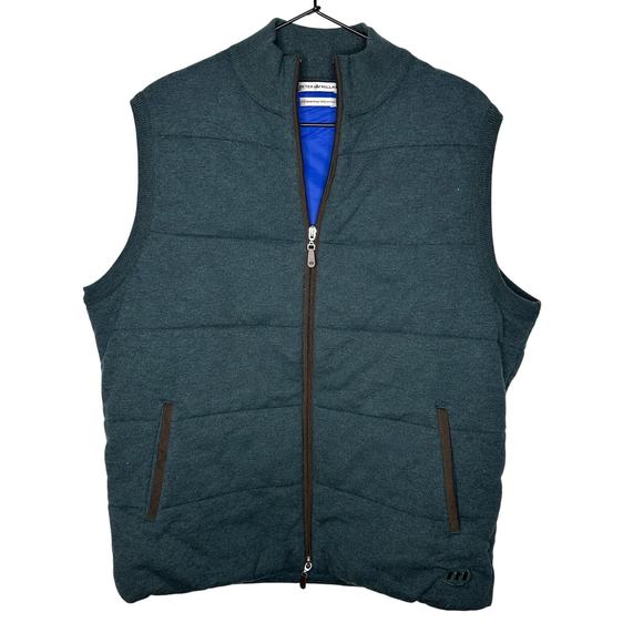 Peter Millar Other - Peter Millar Merino Wool Cotton Blend Quilted Puffer Vest Mens Large